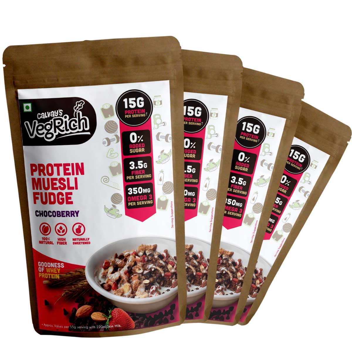 VegRich Protein Muesli ChocoBerry Super Saver Front Image