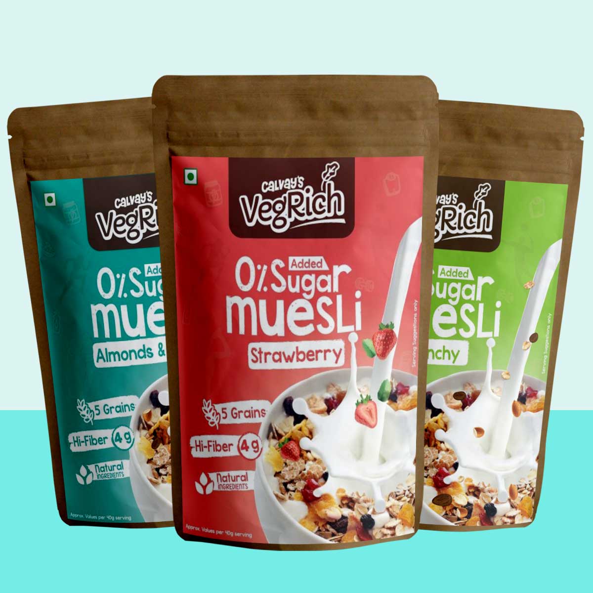 Zero sugar muesli Assorted pack of 3